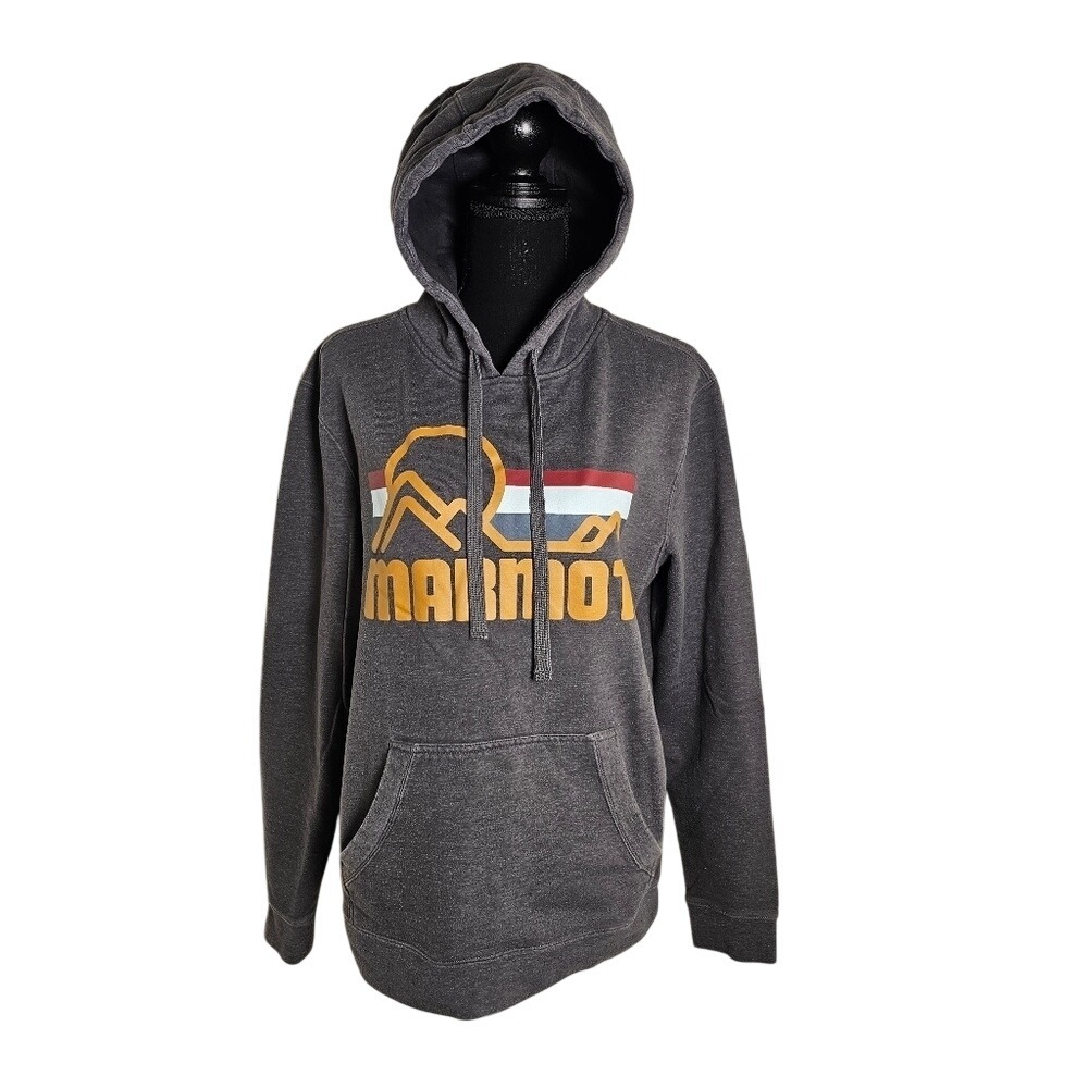 Marmot Sweatshirt Medium Grey Hooded with Kangaroo Pockets.  New without Tags. M